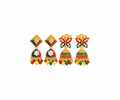Multicolour Festive Jhumka earrings
