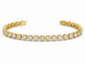 Golden Solitaire Tennis Bracelet
