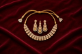 Rose Golden Kundan set