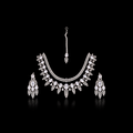 Crystal Leaf Necklace Set
