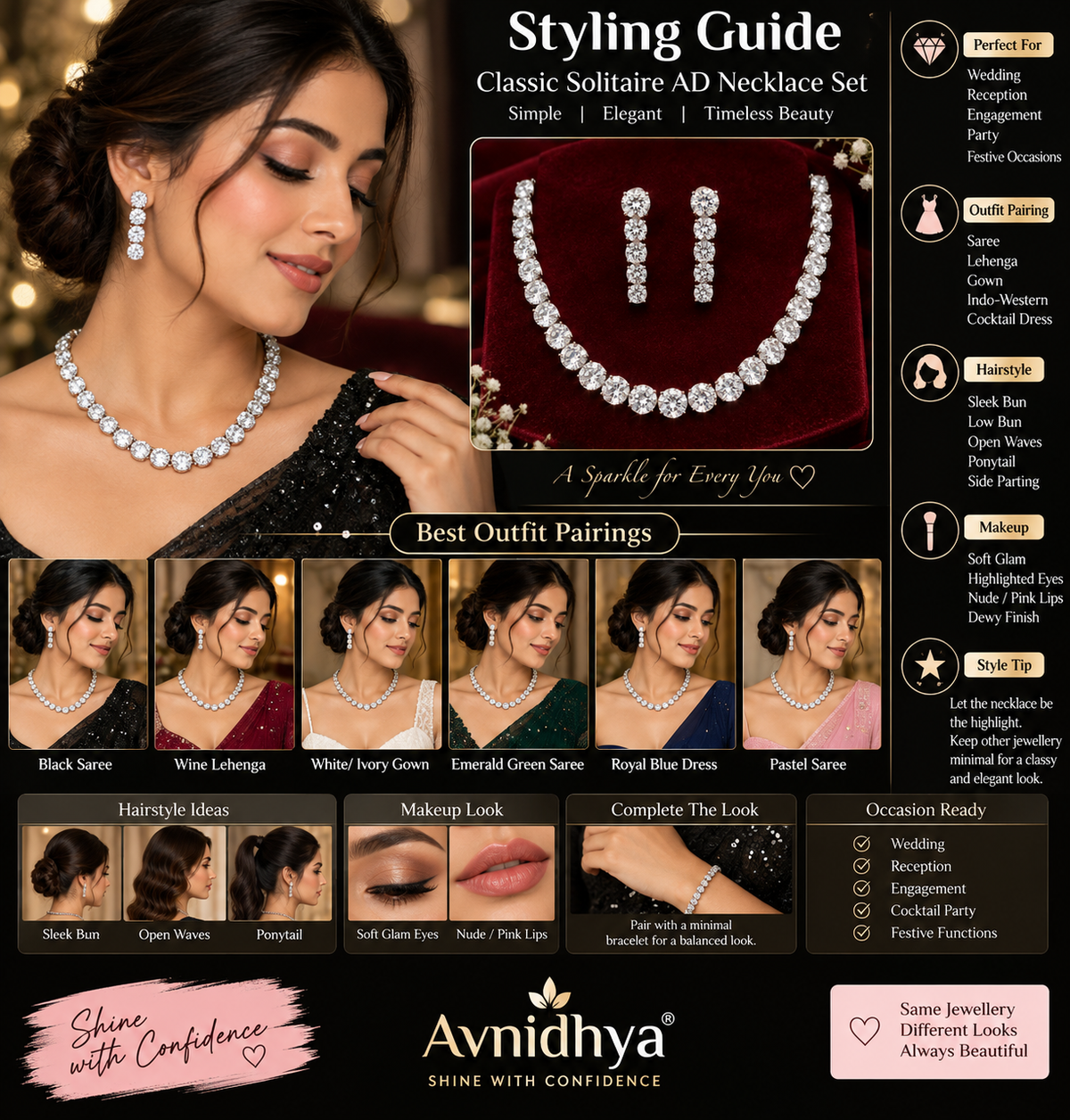 Solitaire AD Necklace Set.