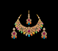 Multicolor Kundan Bridal Choker Set