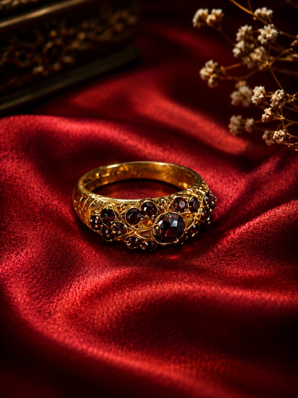 Gold Plated Silver Crystal Ring