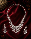 Silver Plated American Diamond Necklace