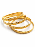 Textured Gold-Tone Bangles
