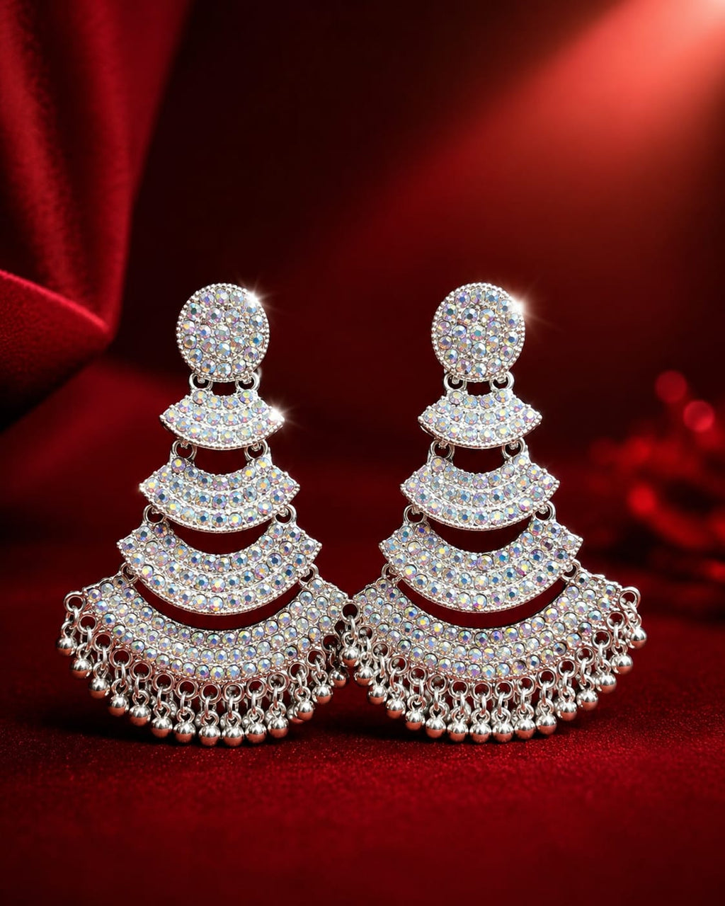 Crystal Chandbali Earrings