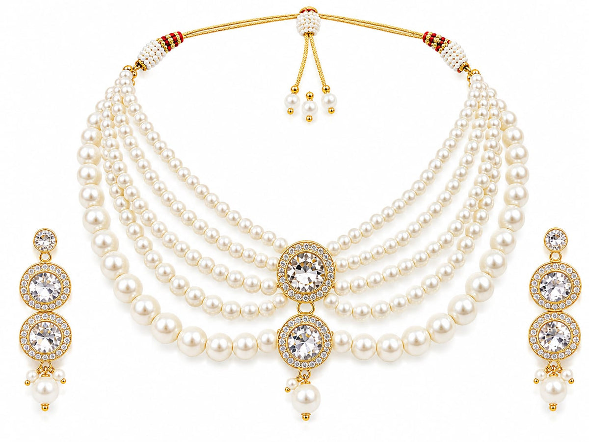 White pearl Necklace set