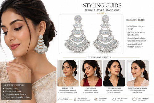 Crystal Chandbali Earrings