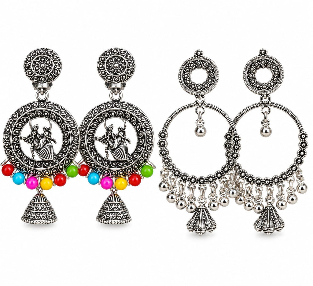 Oxidised Earrings Combo