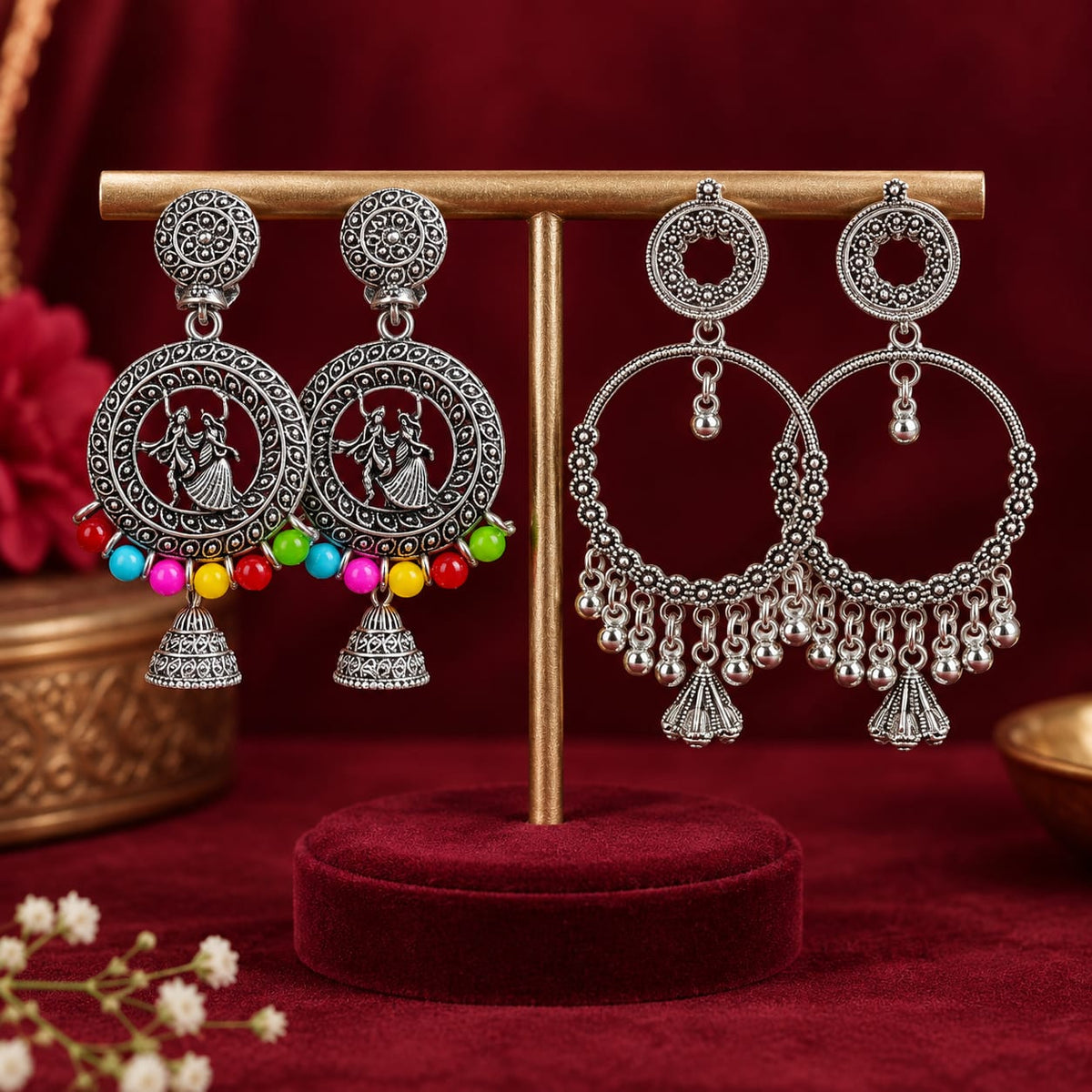Oxidised Earrings Combo