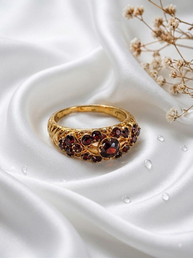 Gold Plated Silver Crystal Ring