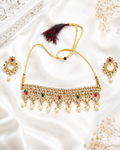 Gold Plated Kundan Choker Necklace Set